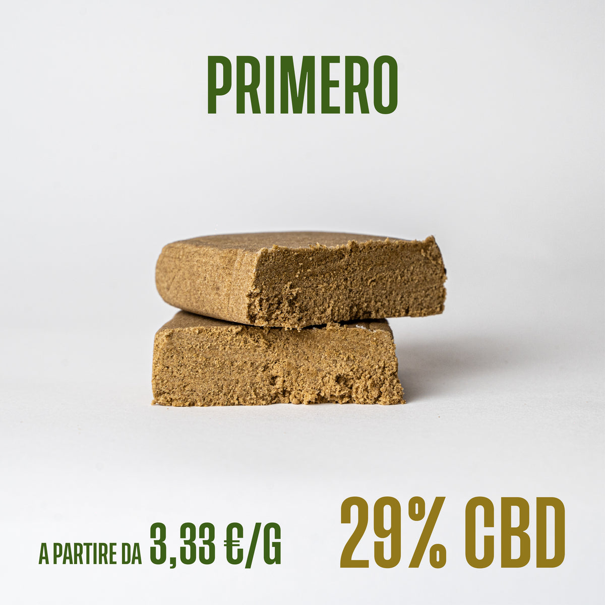 Primero, hash e resine di CBD Herboline
