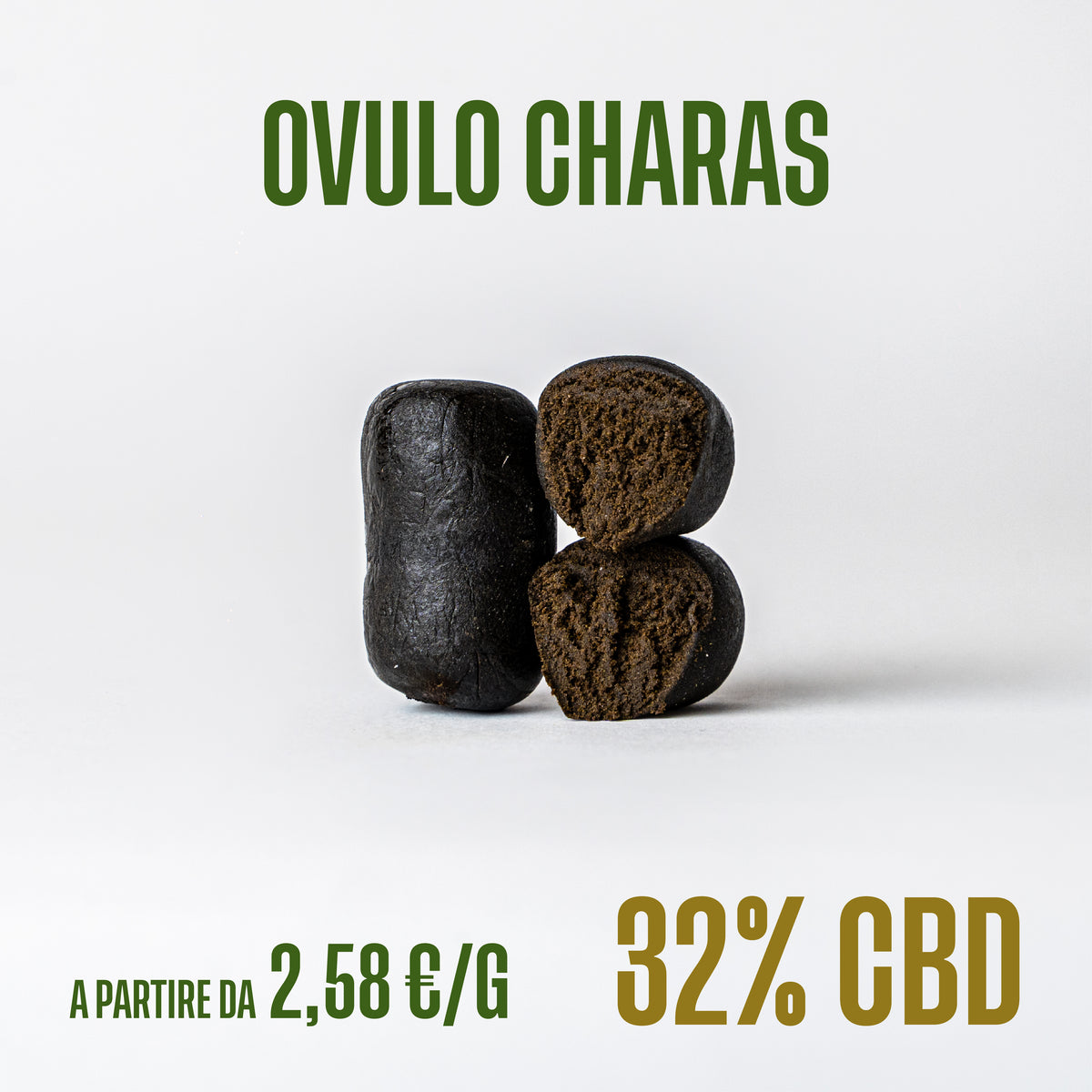 Ovulo Charas, hash e resine di CBD Herboline